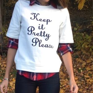 Draper James Top Keep it Pretty Please Sweatshirt